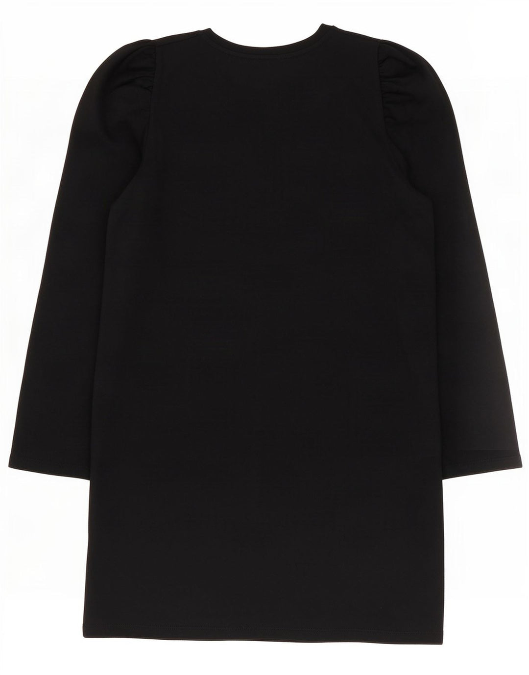Zara Damen Langarm-Etuikleid UK 14 Mittelschwarze Baumwolle