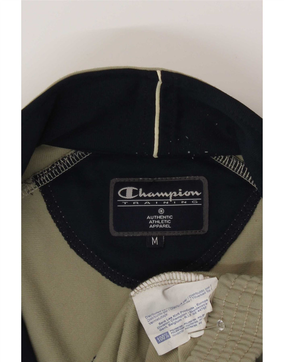 Champion Herren-Trainingsanzug-Oberjacke, mittleres Khaki, Farbblock-Polyester