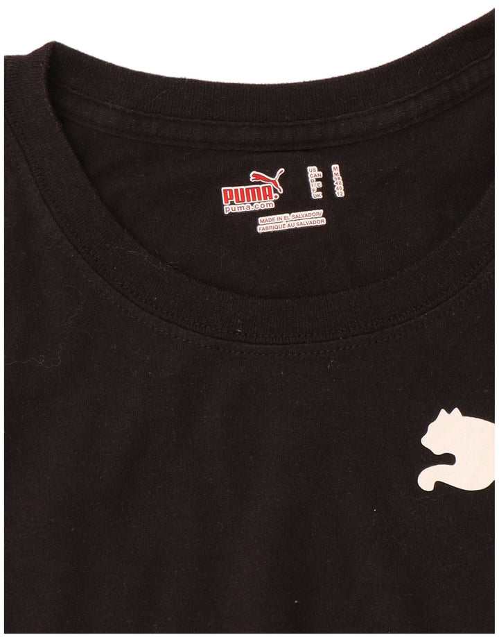 PUMA Damen T-Shirt Top UK 12 Medium Schwarz