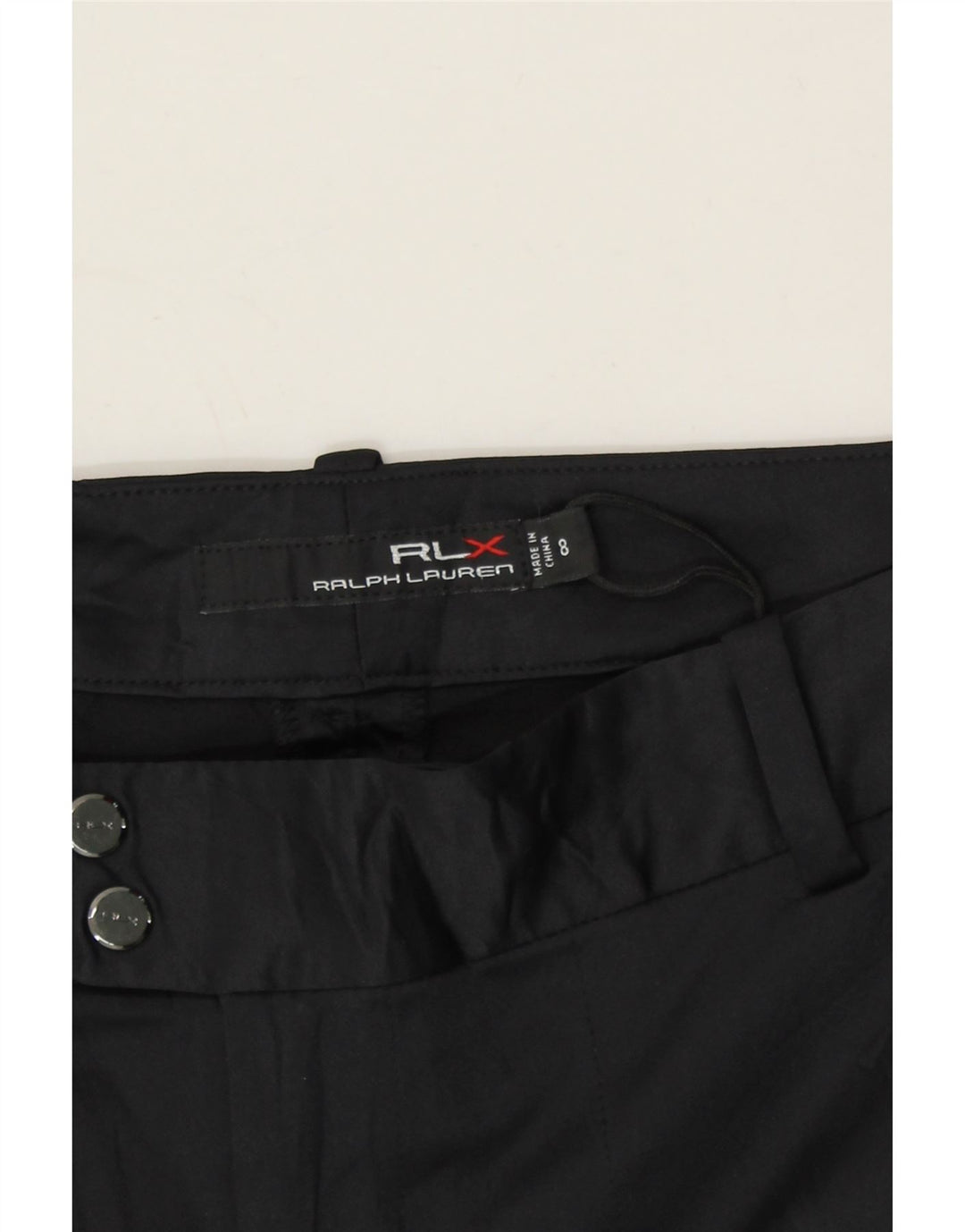 RALPH LAUREN Womens Chino Shorts US 8 Medium W34  Black Vintage Ralph Lauren and Second-Hand Ralph Lauren from Messina Hembry 
