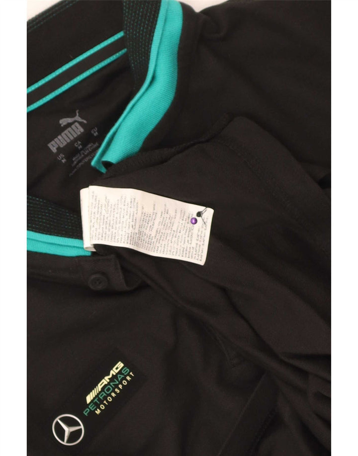 Puma Herren-Poloshirt, mittelgroß, Schwarz, Colourblock-Baumwolle