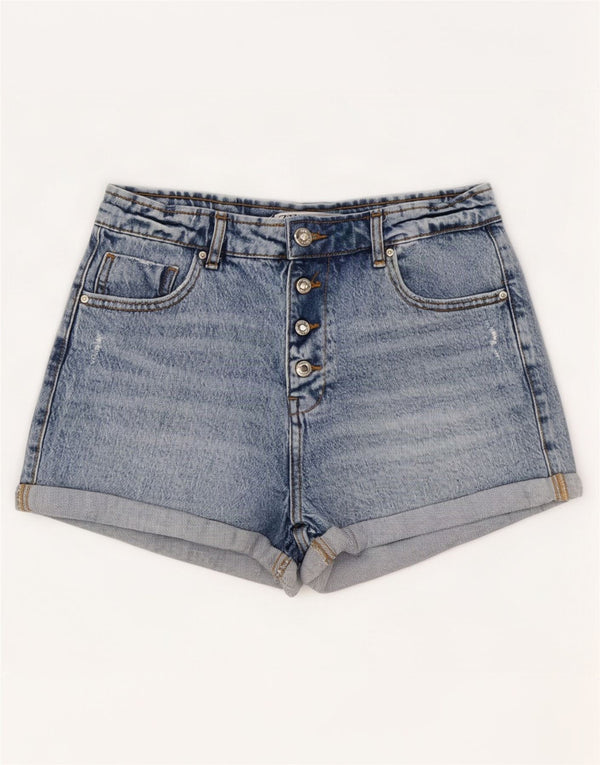 Zara Damen Jeansshorts EU 34 2XS W24 Blaue Baumwolle