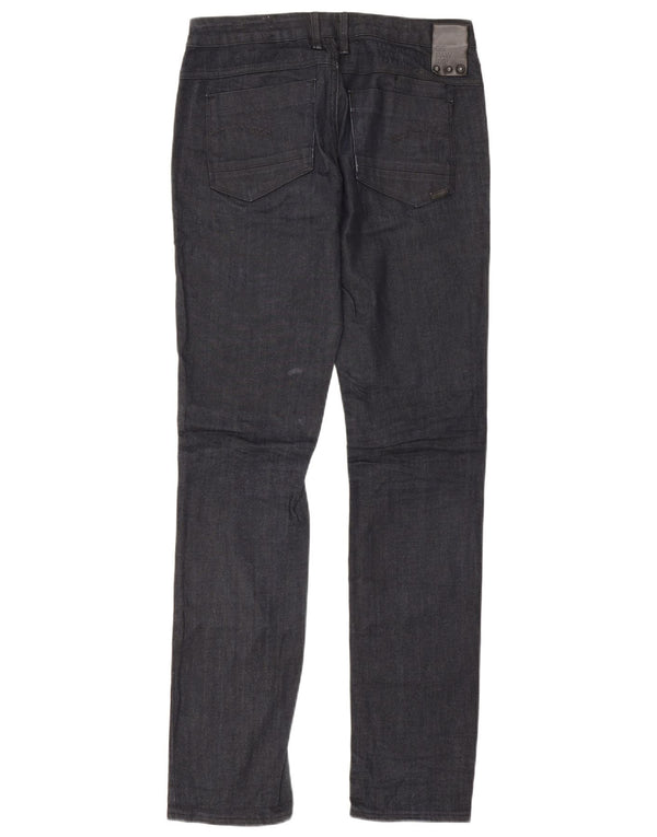 G-Star Damen 3301 Straight Jeans W31 L34 Marineblaue Baumwolle