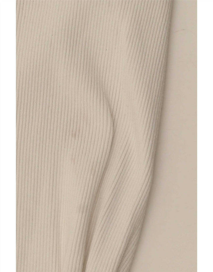 Zara Damen Weste Top UK 8 Small Weiße Viskose