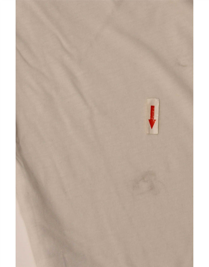 Levi's Womens Graphic T-Shirt Top UK 14 Mittelweiße Baumwolle