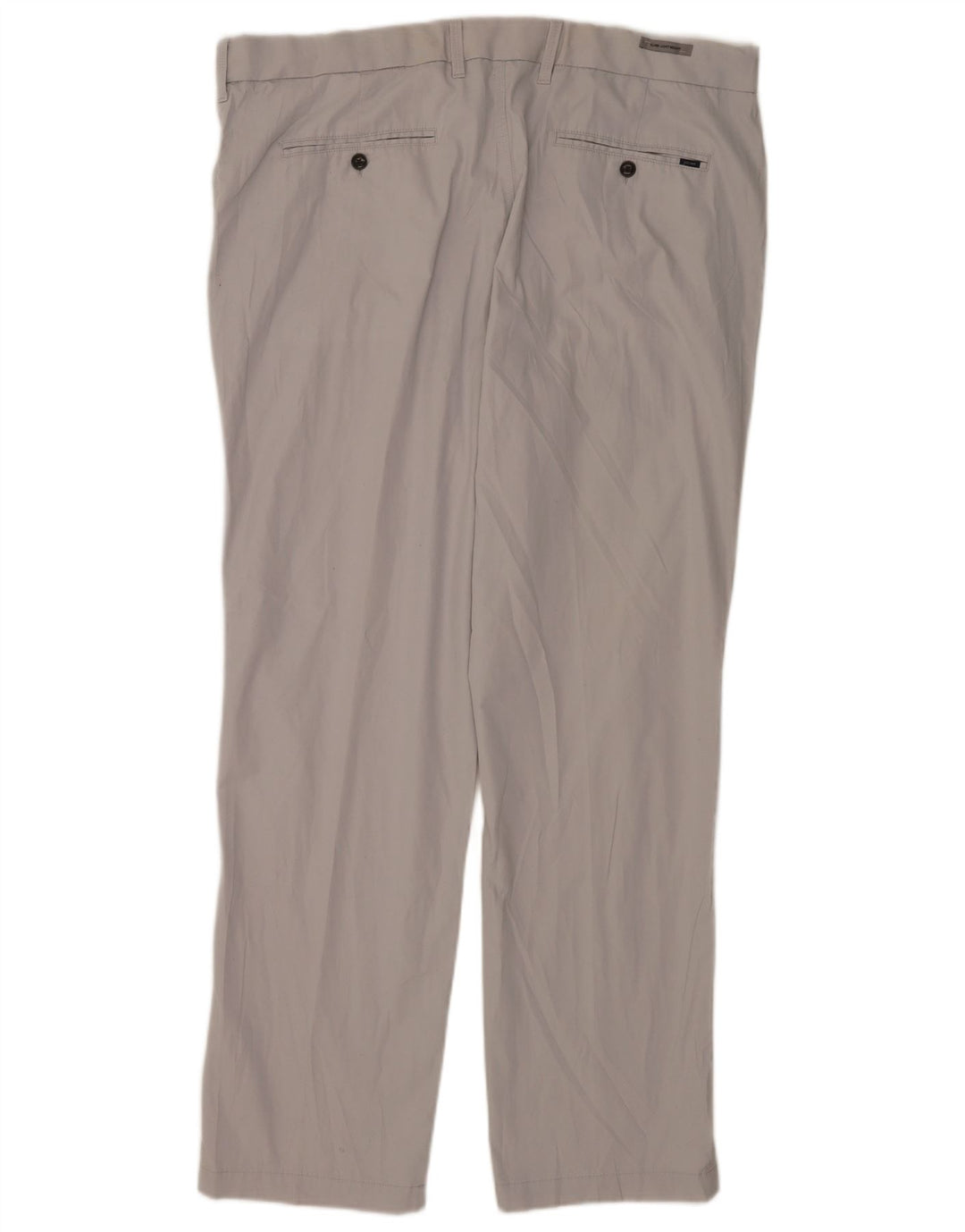 Marks & Spencer Herren gerade Chinohose W42 L33 graue Baumwolle