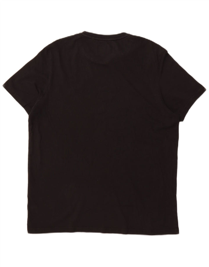 LYLE & SCOTT Herren T-Shirt Top XL Schwarz Baumwolle