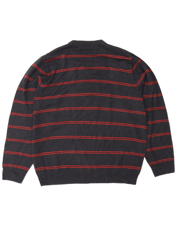 Marks & Spencer Herren Blue Harbour Pullover mit V-Ausschnitt, Größe L, Marineblau
