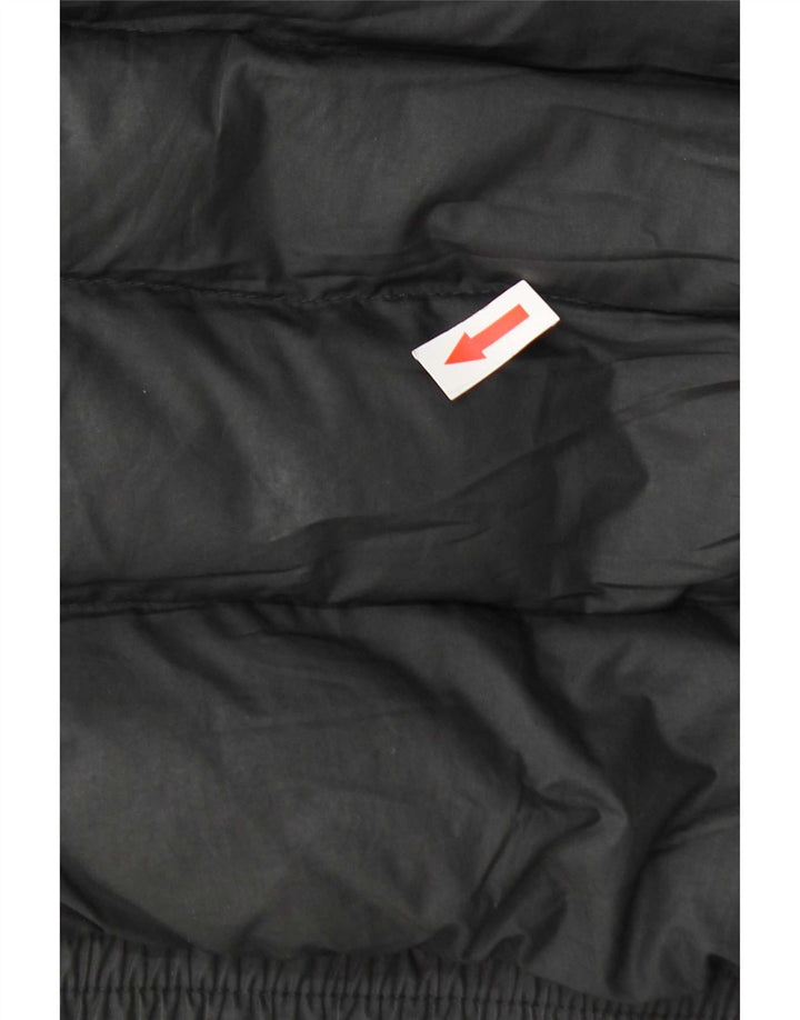 Nike Jungen-Kapuzenjacke, gepolstert, 12–13 Jahre, großes, schwarzes Polyester