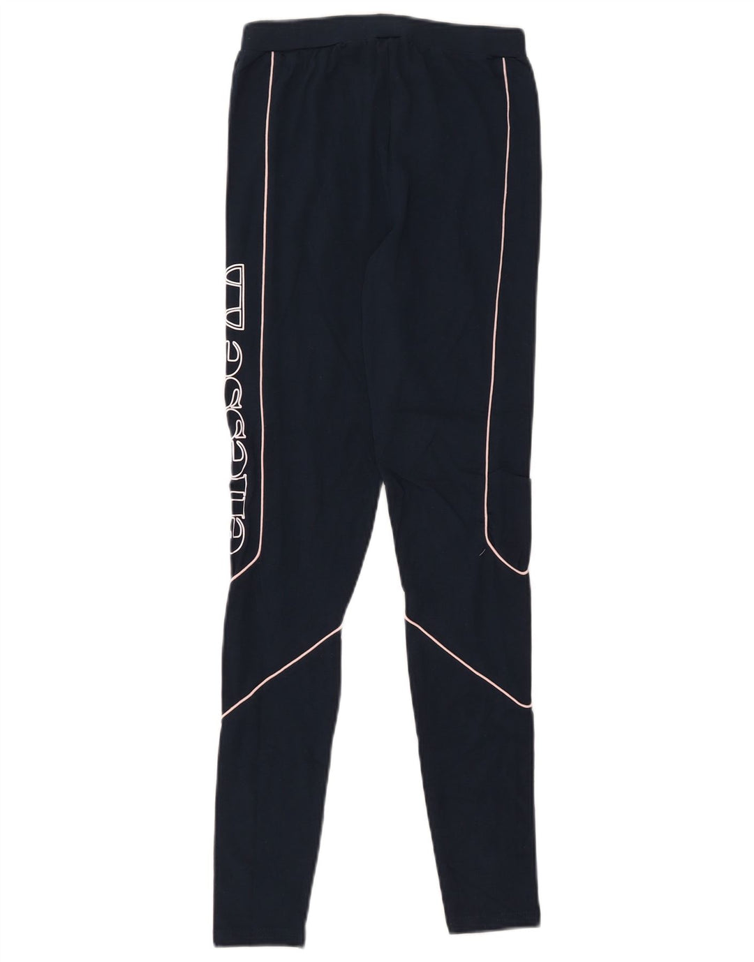 Ellesse Womens Graphic Leggings UK 8 Small Marineblaue Baumwolle