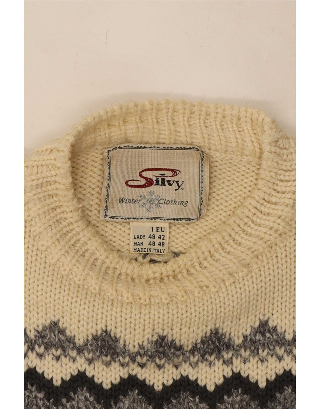 Silvy Herren-Pullover mit Rundhalsausschnitt IT 48 Medium Mehrfarbig Fair Isle