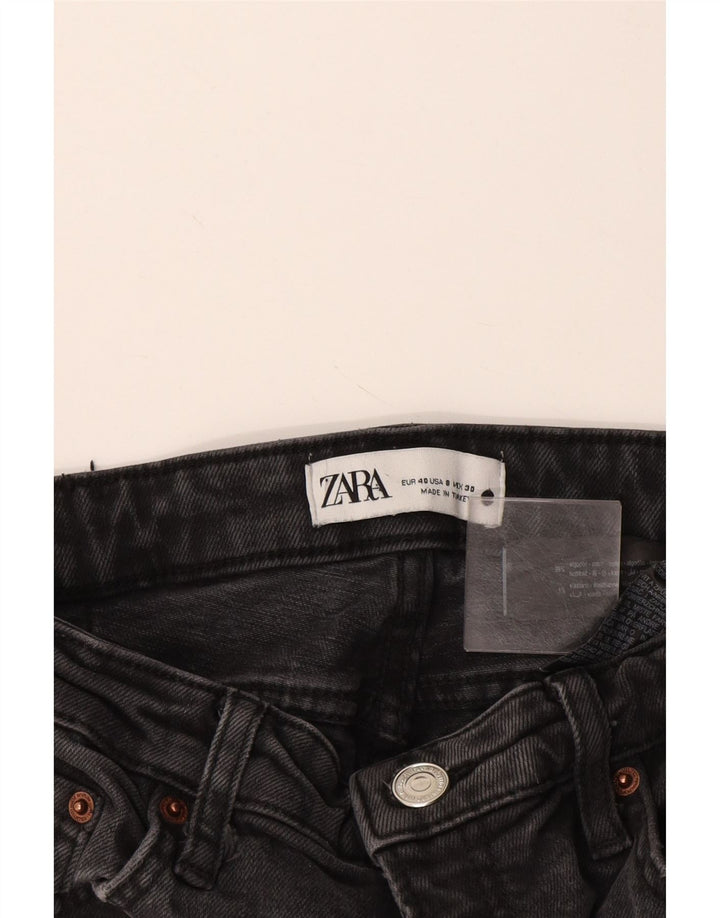 Zara Damen Straight Jeans EU 40 Medium W30 L26 Graue Baumwolle