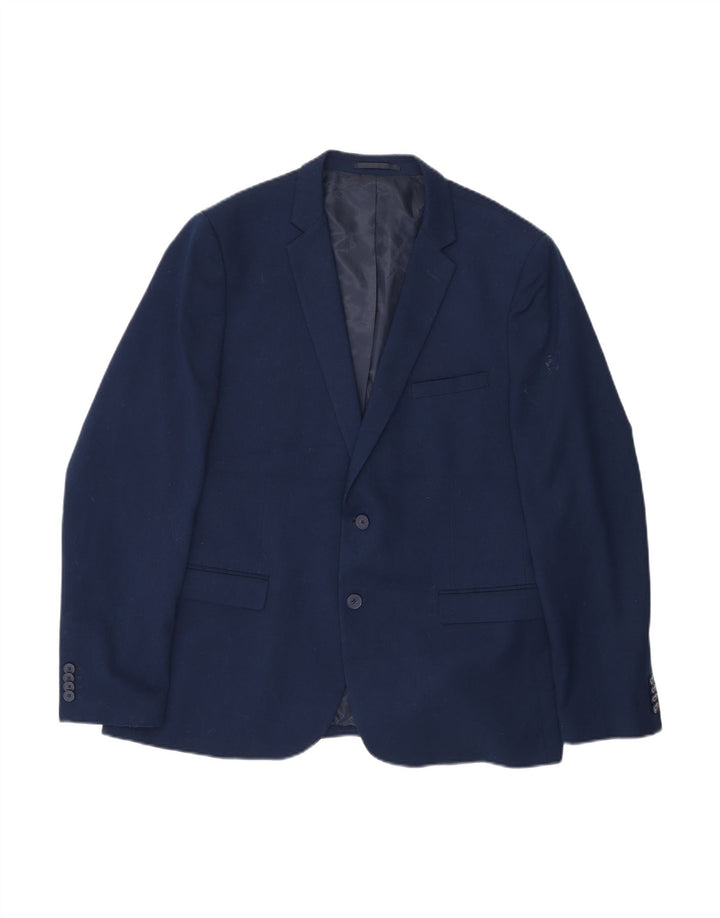 FRENCH CONNECTION Mens 2 Button Blazer Jacket IT 48 Medium Navy Blue
