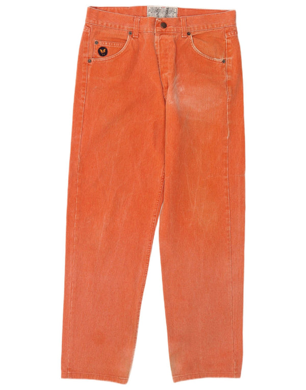 Avirex Herren Straight Jeans W33 L29 Orange Baumwolle