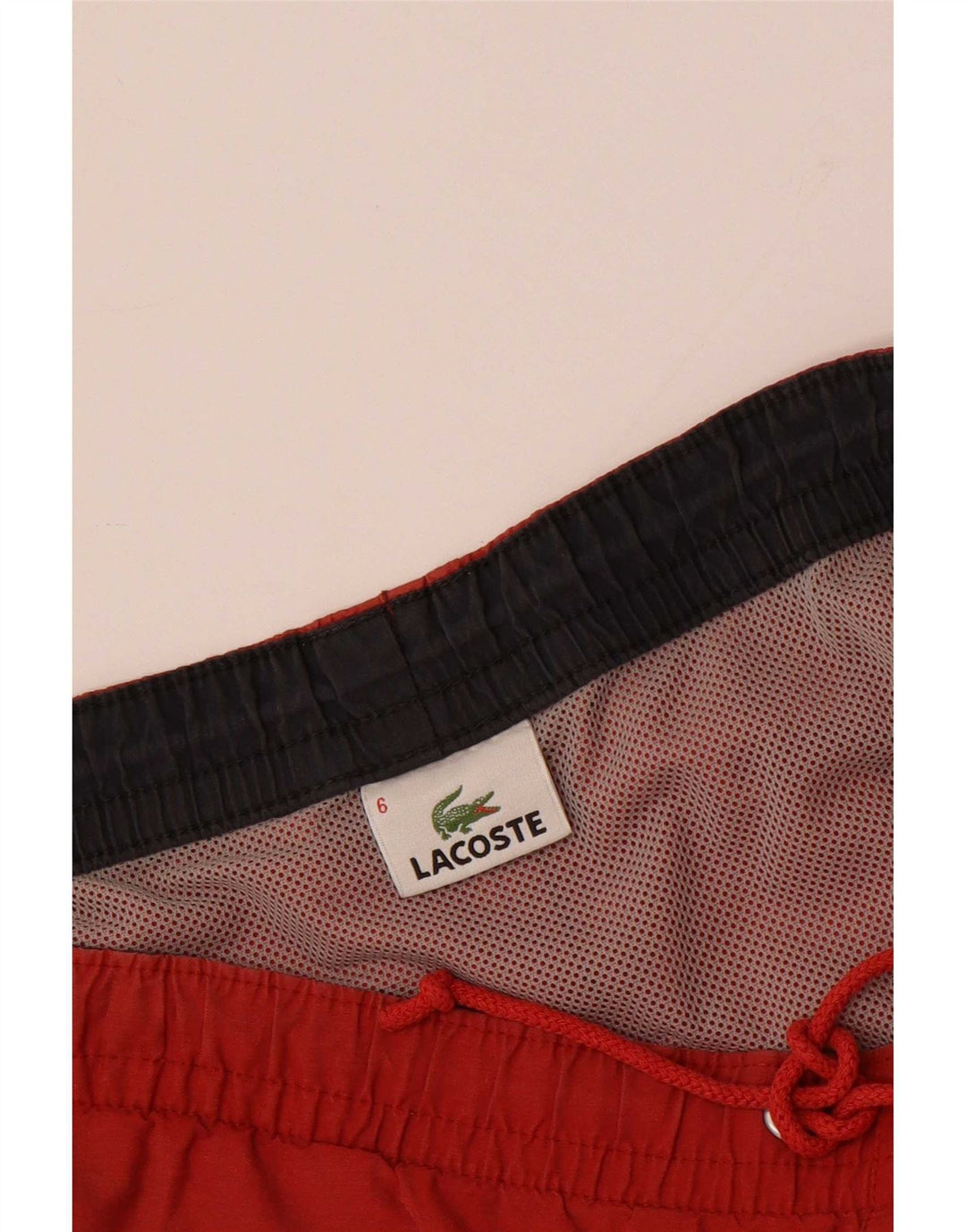 Lacoste Herren Badeshorts Größe 6 XL Rot