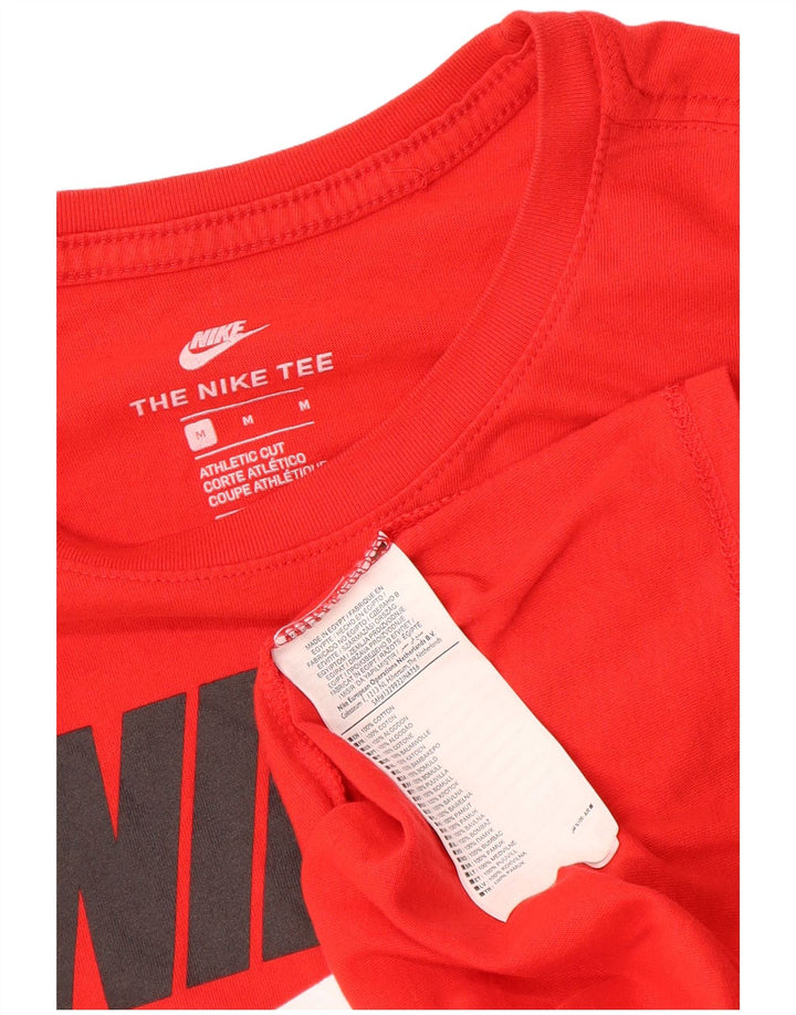 Nike Herren Athletic Cut Graphic T-Shirt-Oberteil aus mittelroter Baumwolle