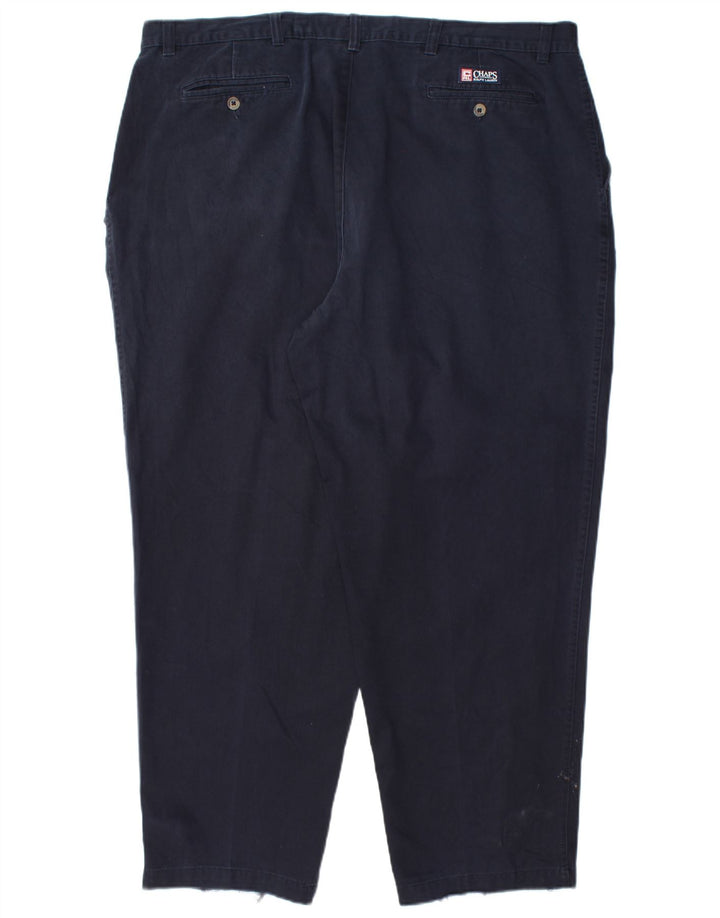 CHAPS Herren-Chinohose mit Pegged, W44, L30, marineblaue Baumwolle
