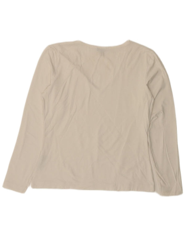 GANT Damen Top Langarm UK 18 XL Weiße Baumwolle