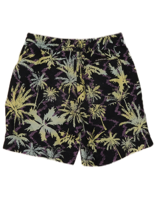 Quiksilver Jungen-Badeshorts mit Grafik, 9–10 Jahre, mittelschwarzes Polyester
