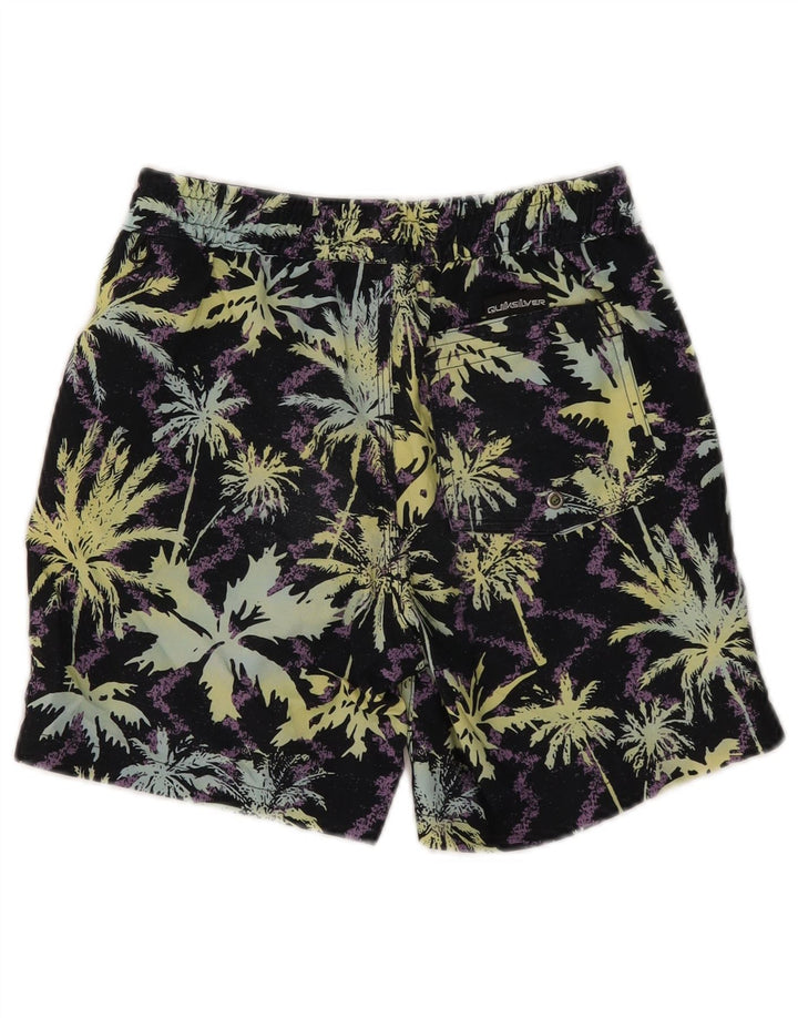 Quiksilver Jungen-Badeshorts mit Grafik, 9–10 Jahre, mittelschwarzes Polyester