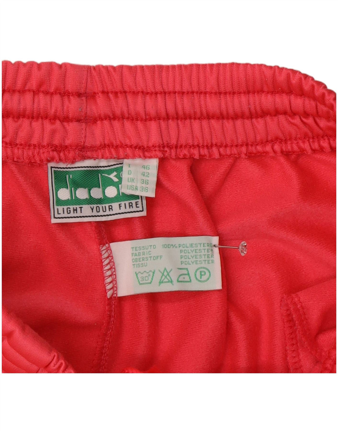 Diadora Herren-Trainingshose, UK-Größe 36, Größe S, rosa, Polyester