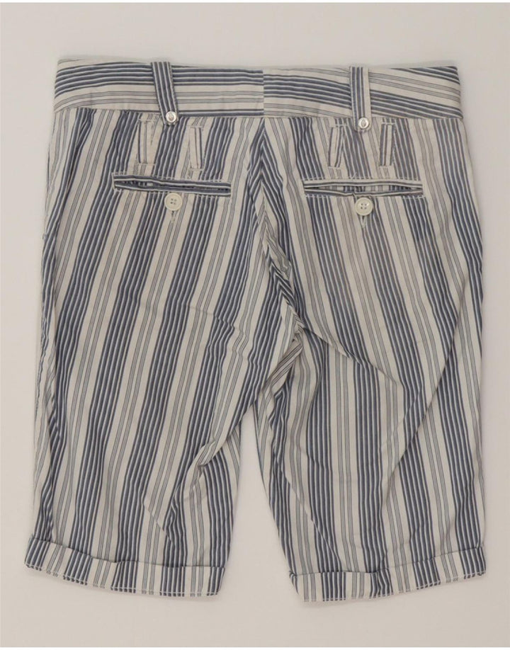 BEST COMPANY Womens Bermuda Shorts IT 42 Medium W30 Blue Striped Cotton Vintage Best Company and Second-Hand Best Company from Messina Hembry 