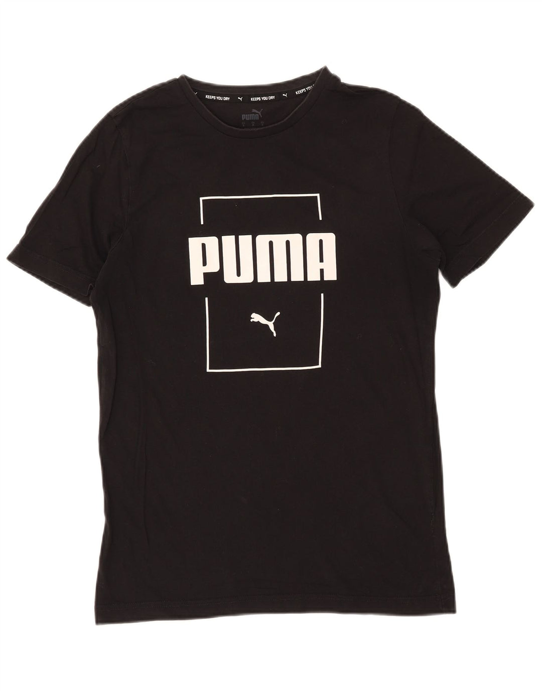 Puma Herren Grafik T-Shirt Top Small Schwarz