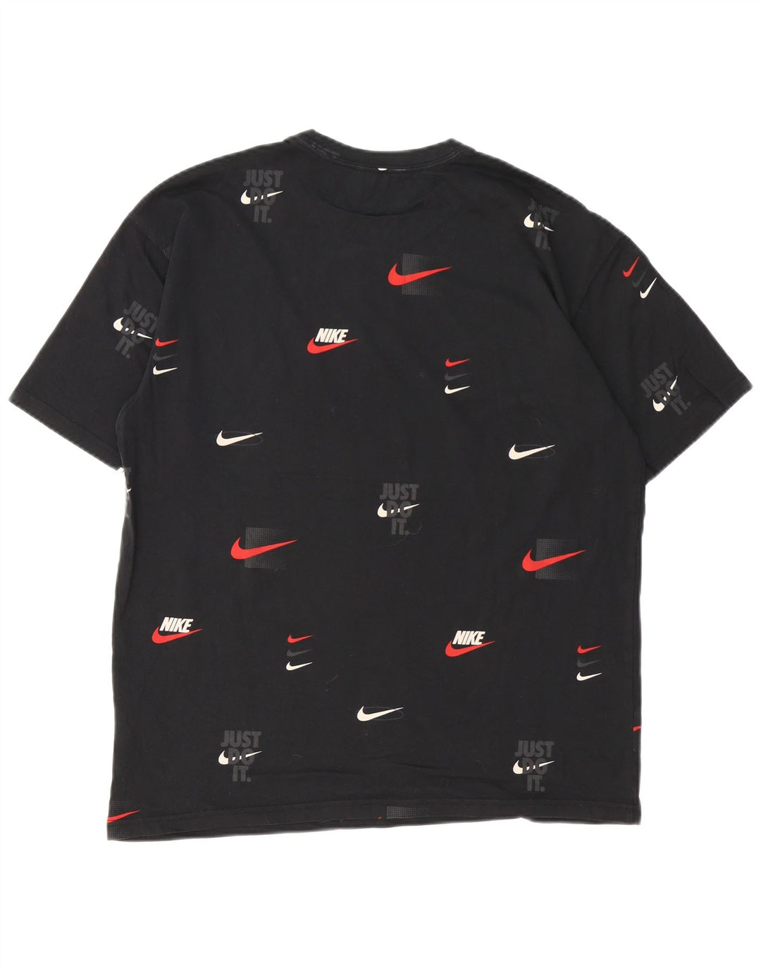 Nike Herren Loose Fit Graphic T-Shirt Top Mittelschwarze Baumwolle