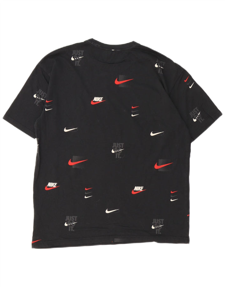 Nike Herren Loose Fit Graphic T-Shirt Top Mittelschwarze Baumwolle