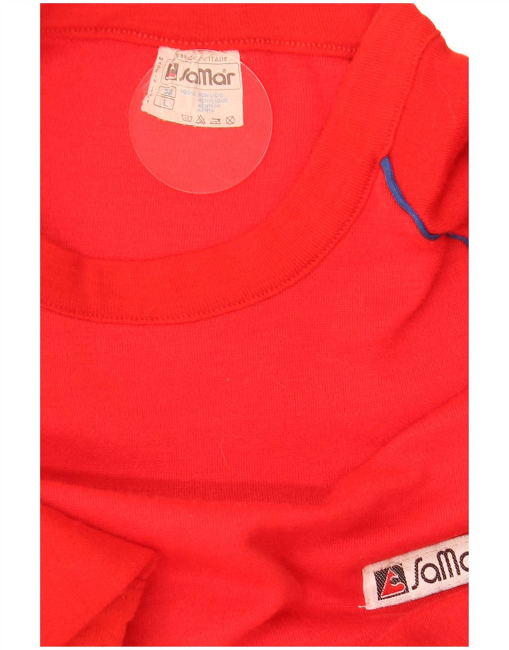Samar Herren-Sweatshirt mit Grafik, groß, rotes Acryl