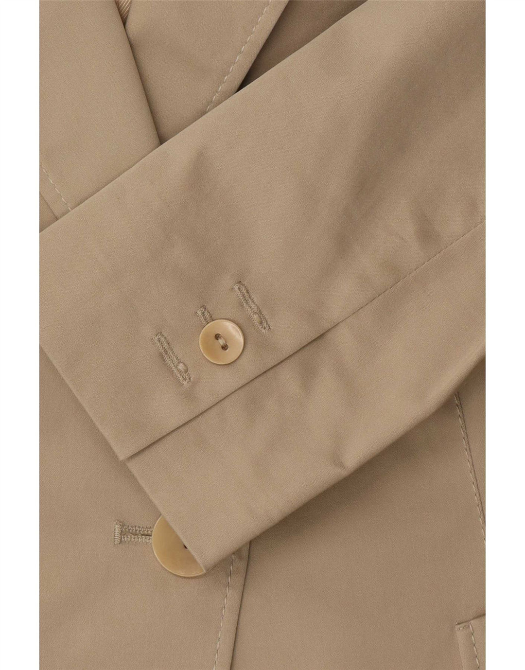 Max Mara Damen 1-Knopf-Blazerjacke UK 12 Mittelbeige Baumwolle