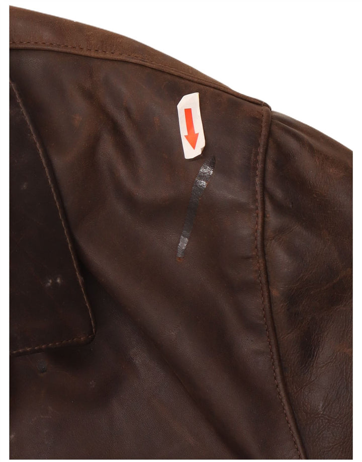 Vintage Herren Lederjacke UK 44 2XL Braun