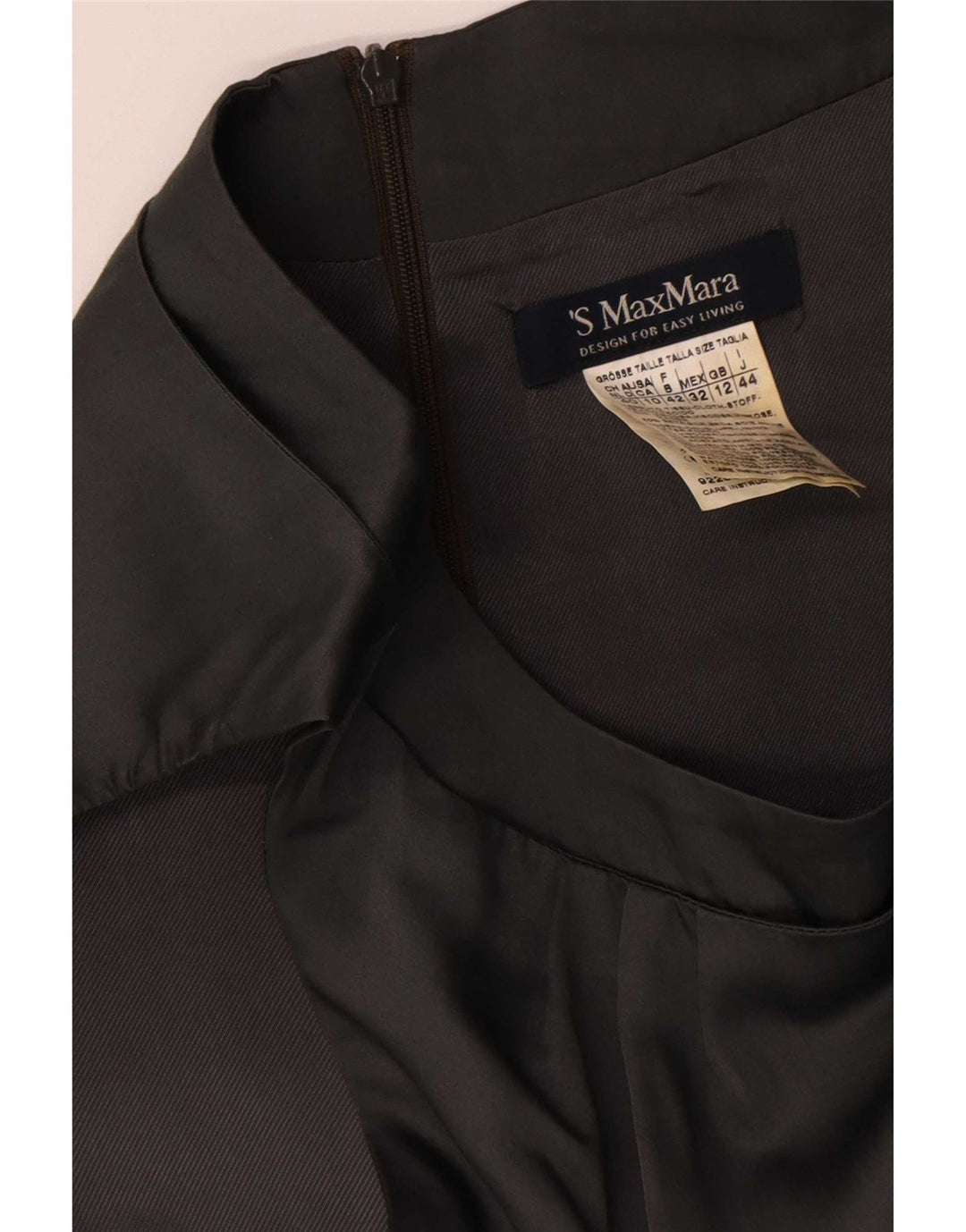 Max Mara Damen Ärmelloses Etuikleid UK 12 Mittelgrau Farbblock