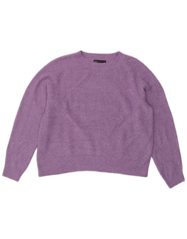 Marks & Spencer Damen-Pullover mit Rundhalsausschnitt, Gr. 40, Größe L, Lila