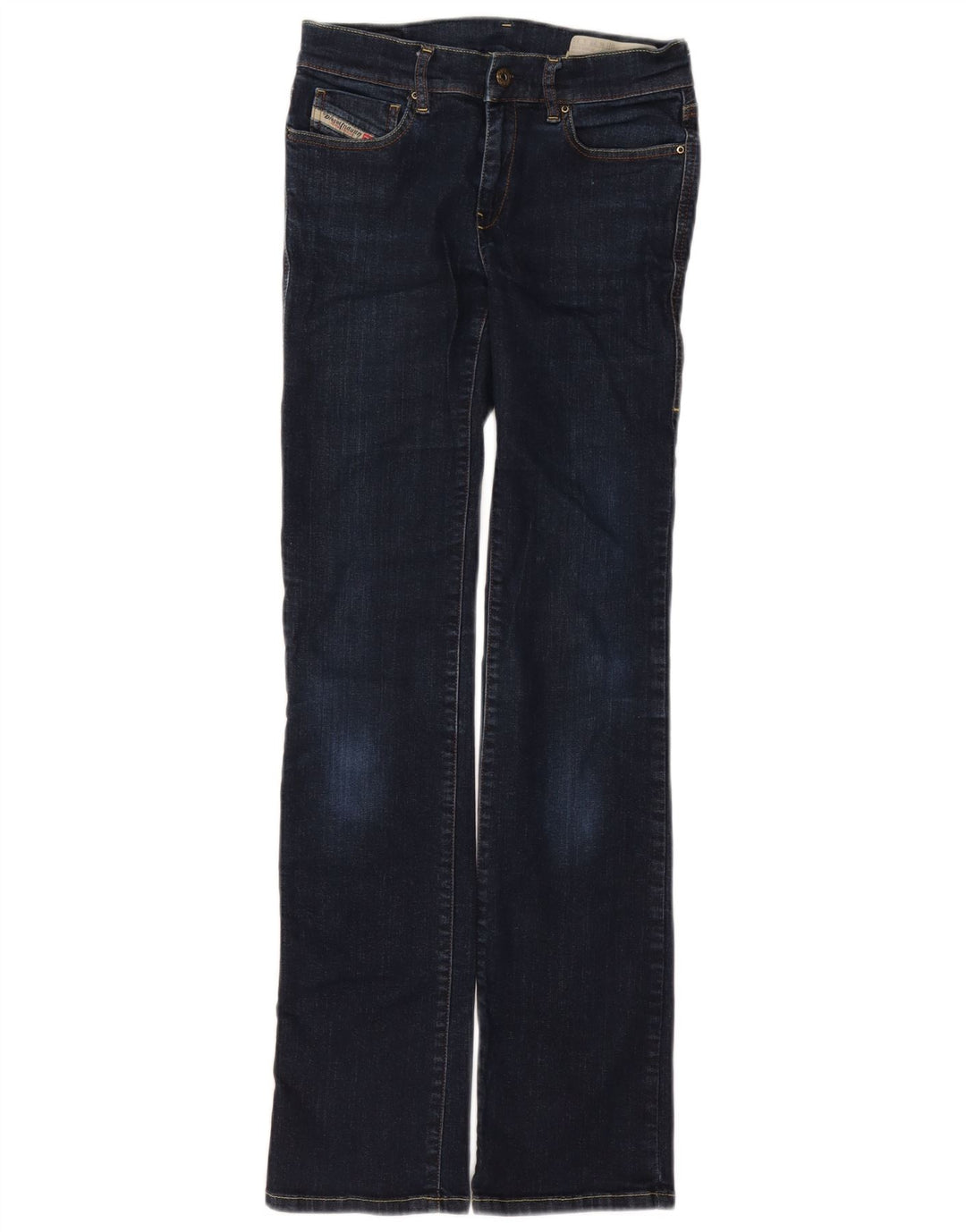 Diesel Damen Straight Jeans W27 L32 Marineblaue Baumwolle