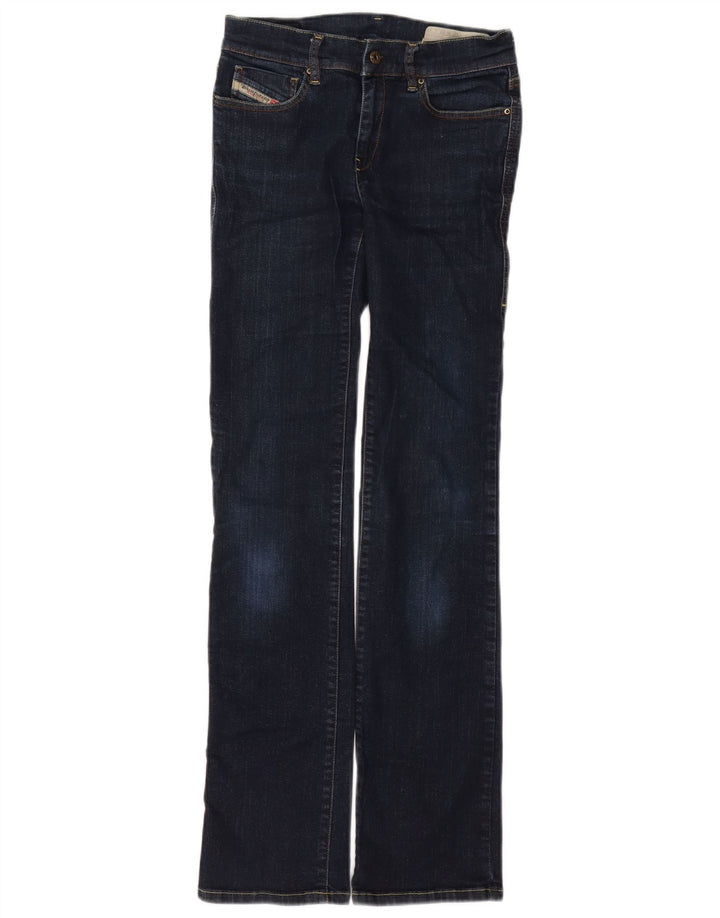 Diesel Damen Straight Jeans W27 L32 Marineblaue Baumwolle
