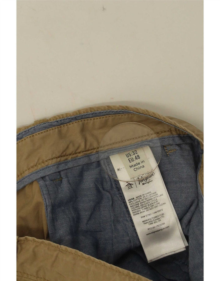 Penguin Herren Chinoshorts EU 48 Medium W32 Beige Baumwolle