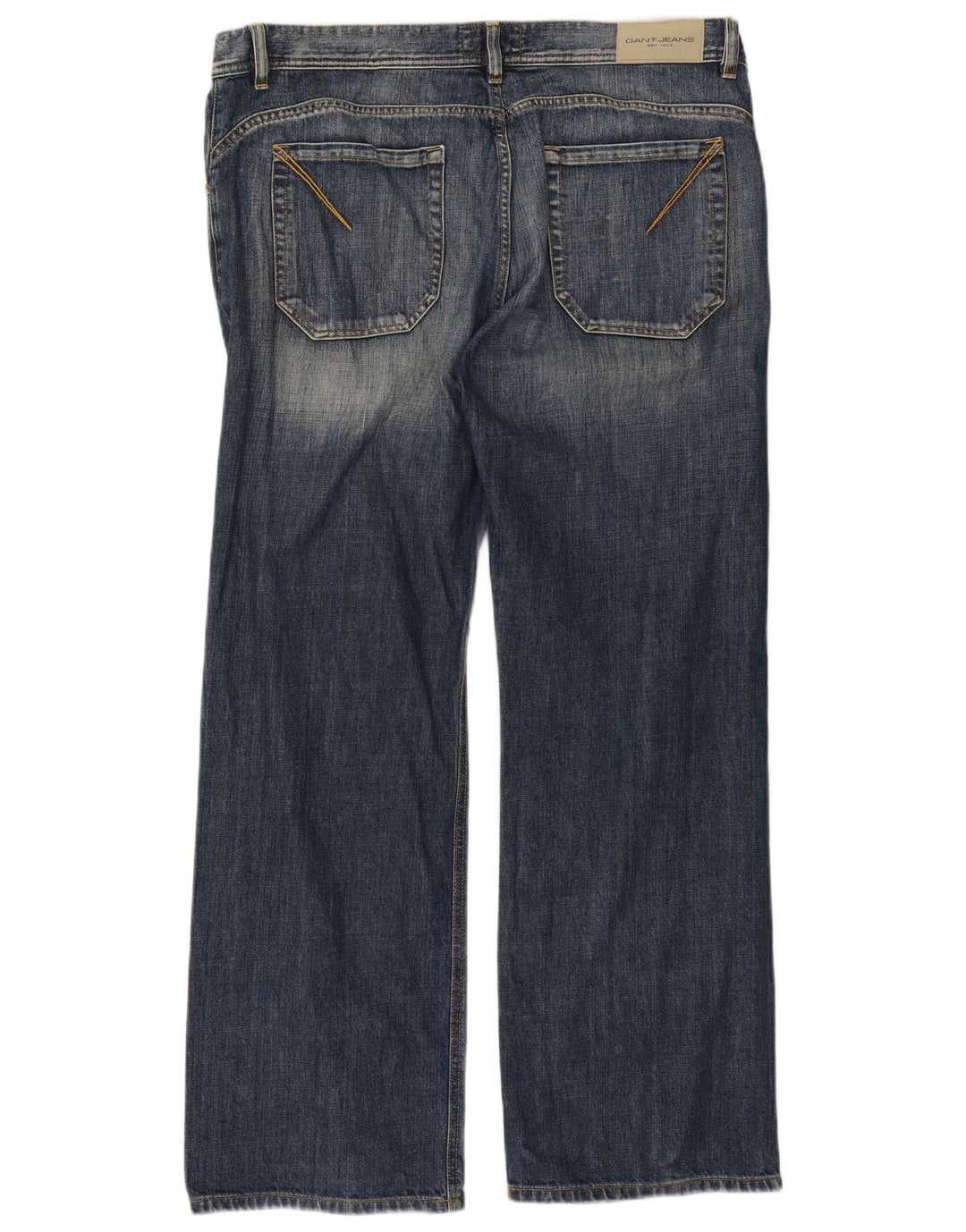 Gant Herren Straight Jeans W38 L32 Blaue Baumwolle