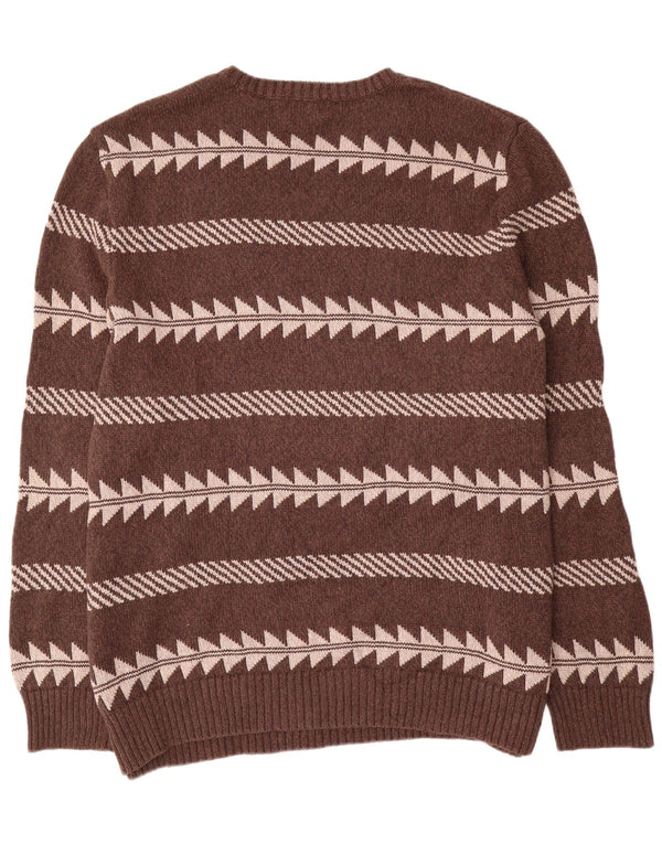 Eddie Bauer Herren-Pullover mit Rundhalsausschnitt, groß, 4XL, braun, geometrische Baumwolle