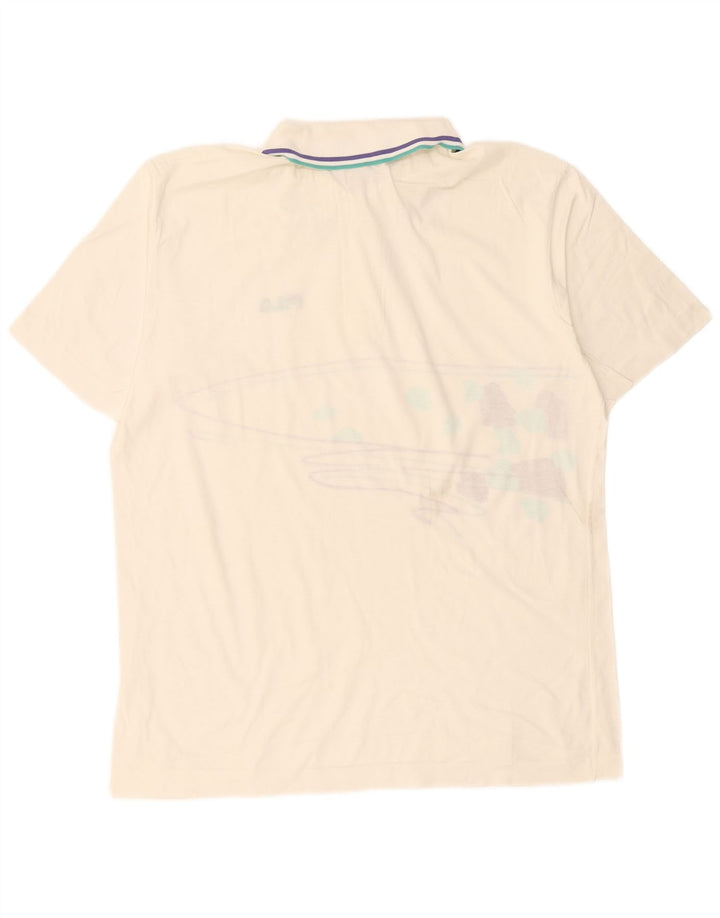 Fila Herren Poloshirt mit Grafik IT 54 XL Weiß