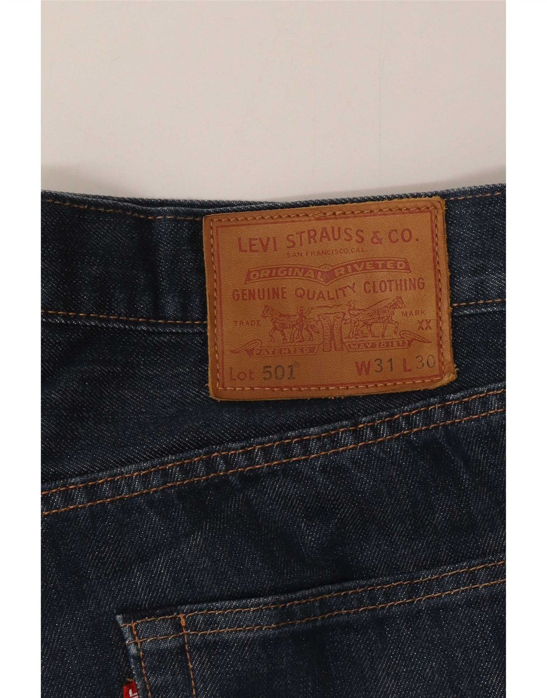 Levi's Herren 501 Straight Jeans W31 L30 Blaue Baumwolle