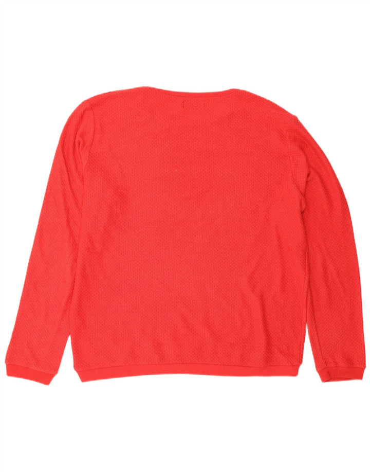 Zara Herren-Pullover mit Rundhalsausschnitt, groß, rot, Polyester