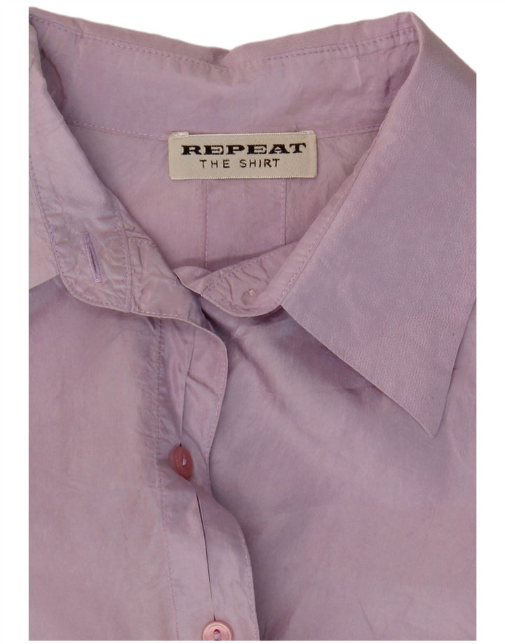 Repeat Damen-Hemdbluse, EU 38, mittelviolette Seide