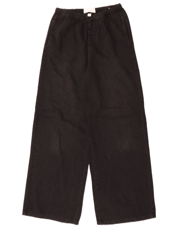 Zara Mädchen-Jeans mit weitem Bein, 13–14 Jahre, W28, L29, schwarze Baumwolle
