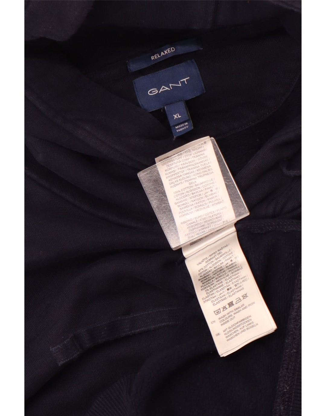 GANT Herren Relaxed Fit Hoodie Pullover XL Marineblau Baumwolle
