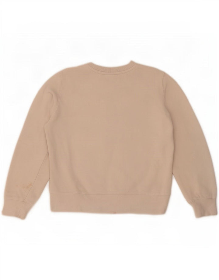 Übergroßer Sweatshirt-Pullover für Damen von Zara, Gr. 10, Größe S, Beige, Baumwolle