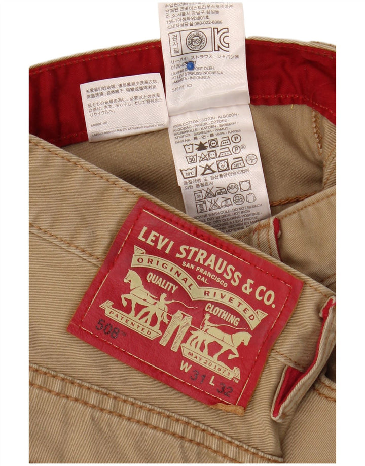 Levi's Herren 508 Regular Tapered Jeans W31 L32 Beige Baumwolle
