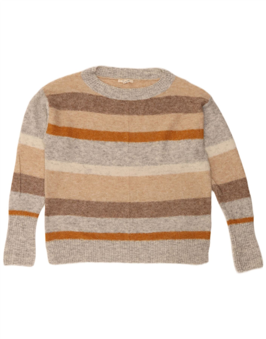 White Stuff Damen-Pullover mit Rundhalsausschnitt, Größe M, mehrfarbig
