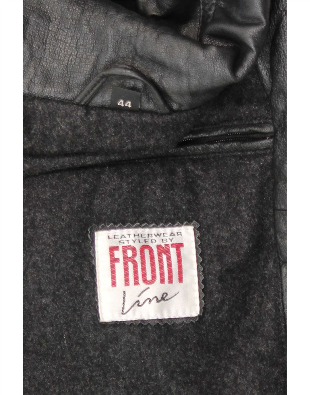 Front Line Herren Ledermantel UK 44 2XL Schwarz
