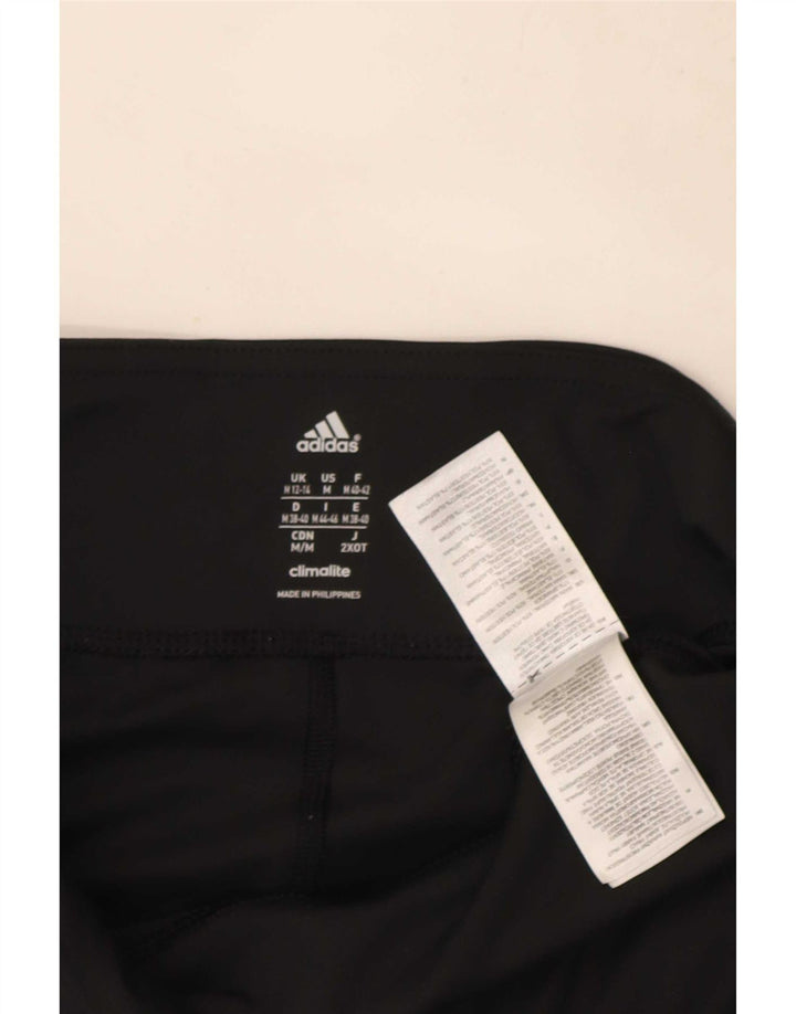 Adidas Damen Climalite Leggings UK 12/14 Medium Schwarz Polyester
